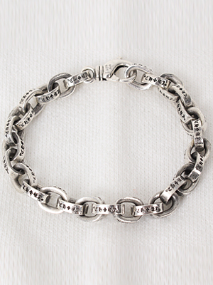 paper chain bracelet (large)★silver925★