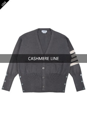 Cashmere Over Four Bar Cardigan [Charcoal] [재입고]