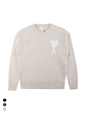 AM* Intarsia Wool Crewneck Sweater [SELECT ITEM]