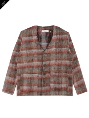 Ou* Legacy Ament Check Mohair Cardigan [재입고]