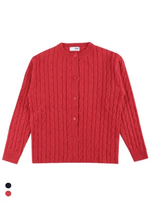 MIUMI* Cable Tweed Wool Cardigan [SELECT ITEM]